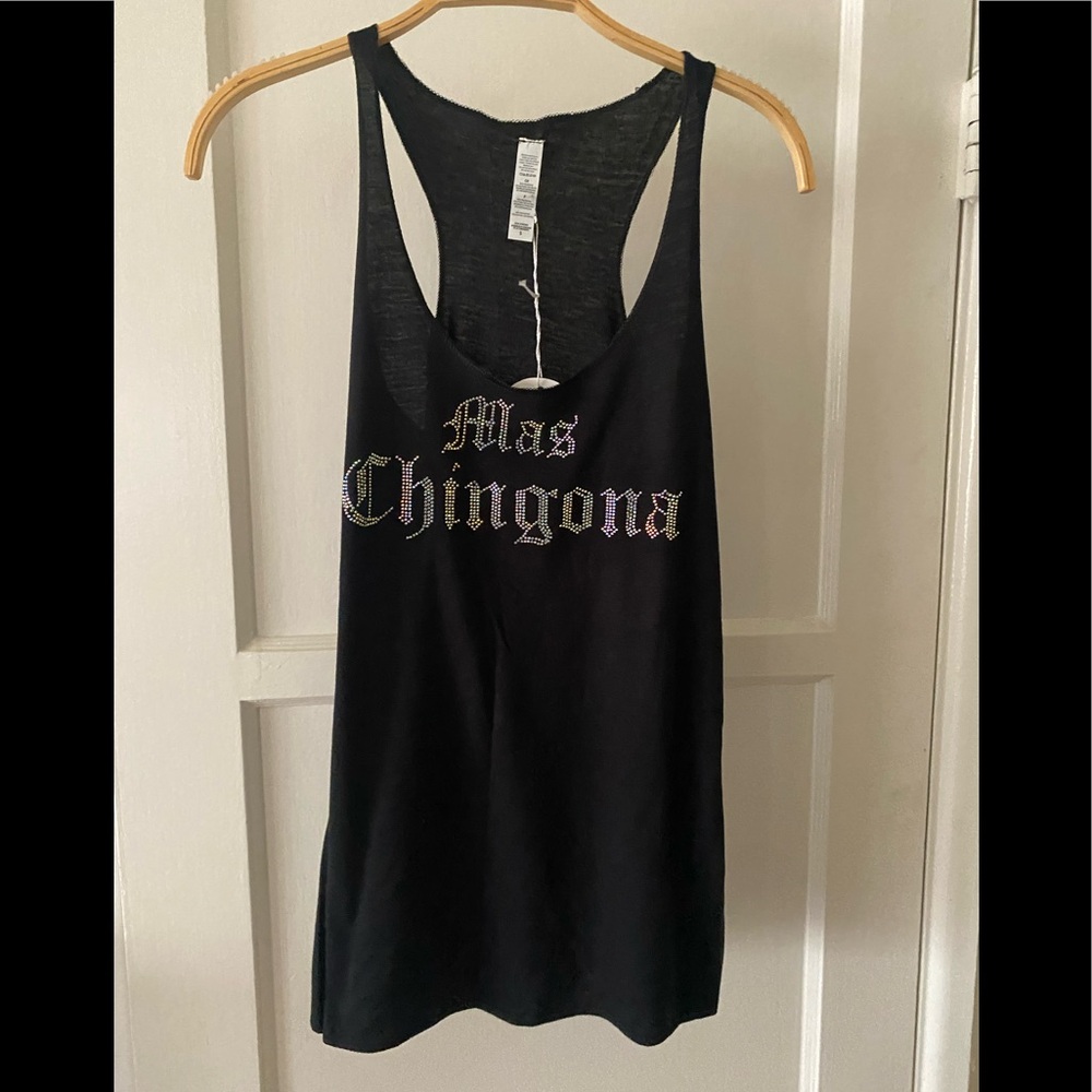 Bling Mas Chingona Badass Black Tank